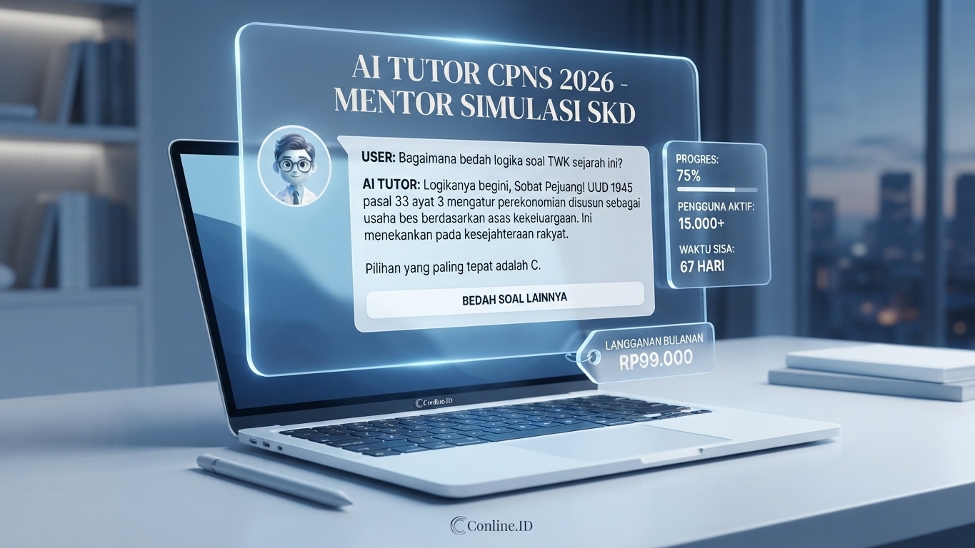 AI Tutor CPNS 2026 - Mentor Simulasi SKD (Paket Bulanan)