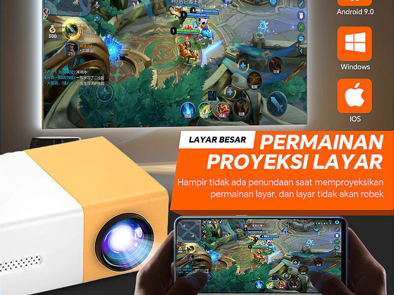YG300 Mini Proyektor 4K HDMI LED Portable Theater